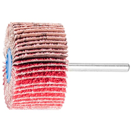 Pferd 2" x 1" Mounted Flap Wheel - 1/4" Shank - Ceramic Oxide - 40 Grit 45289